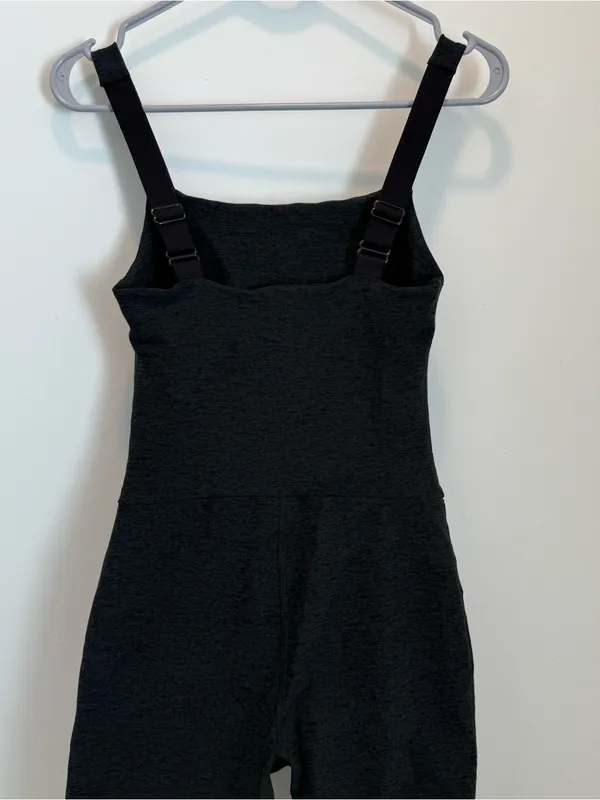 Beyond Yoga Spacedye Hit The Scene Jumpsuit Darkest Night Black Gray Small Bra - Image 6