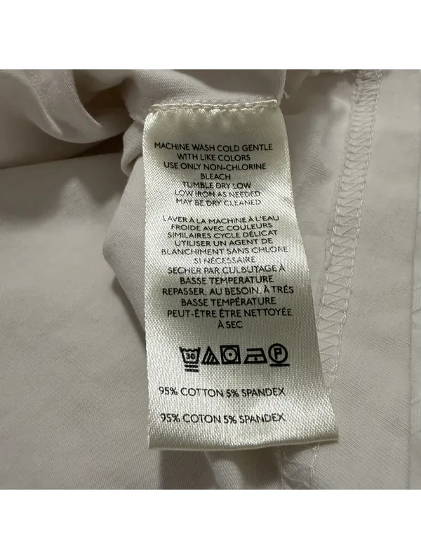 Pilcro Ruched Varsity Polo Tank Top Sleeveless Off White Sz M Medium - Image 7