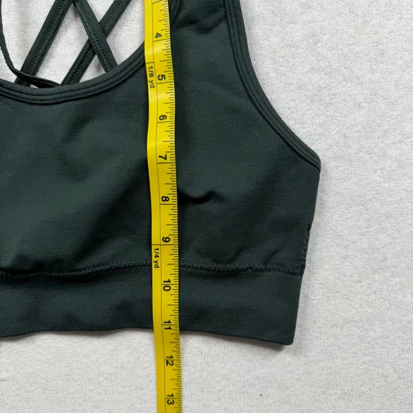 Alphalete Sports Bra Women’s XS Green Strappy Back Seamless Workout Bra - Image 8
