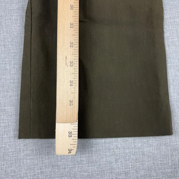 MM.LaFleur Pants Womens 12 Green Cropped Twill Stretch Dress Work Office - Image 3