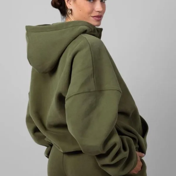 NWT COMFRT Cloud Zip Hoodie in olive green Size M - Image 4