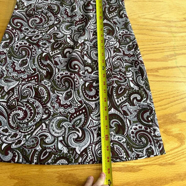 Michael‎ Kors Paisley Print Dress Women’s Size XS Short Sleeve A-Line Poly Crepe - Image 9