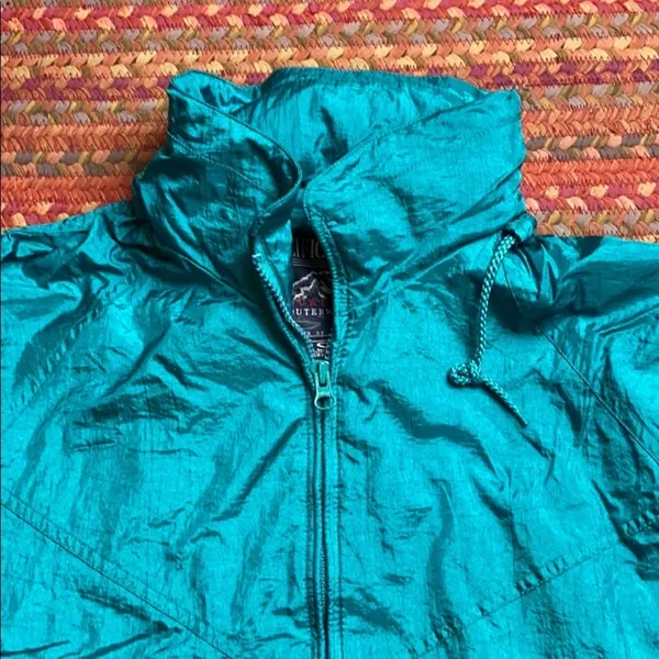 🔥 VINTAGE TEAL WINDBREAKER SKI JACKET Green - Image 6