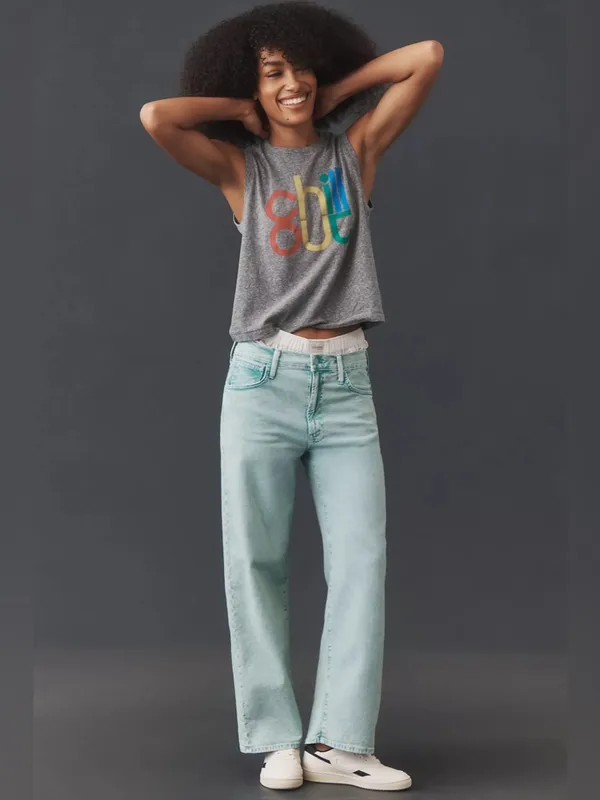 MOTHER The Dodger Ankle High Rise Straight Leg Jeans Just‎ a Dab Womens Size 28 - Image 2