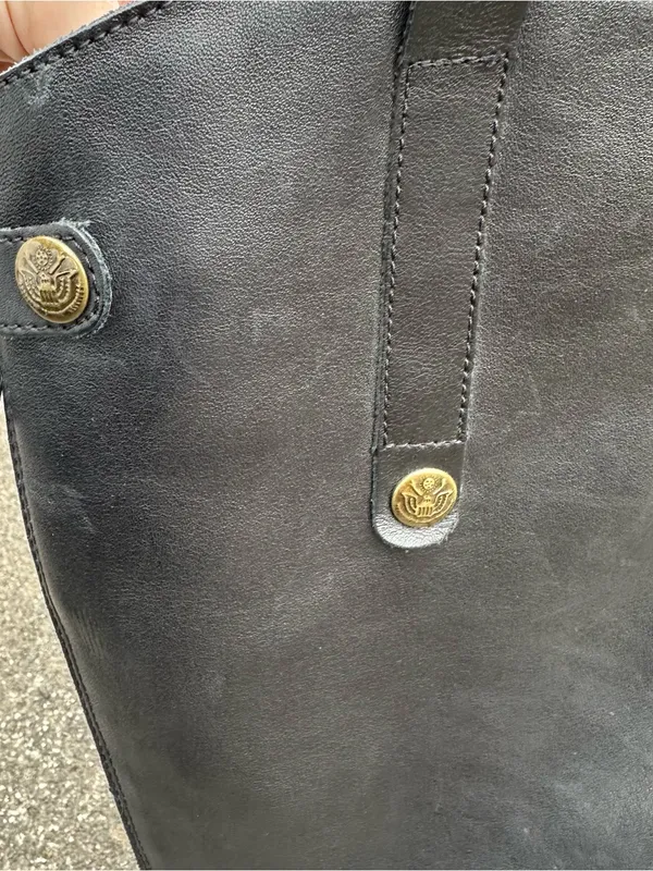 Sam Edelman Penny Riding Boot Black Leather Round Toe Zipper Equestrian - Image 6