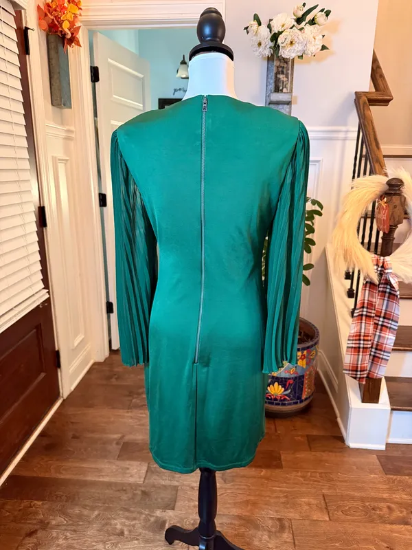 Alice + Olivia NWT Zaya Pleated Butterfly Long Sleeve Stretch Mini Dress - Image 7