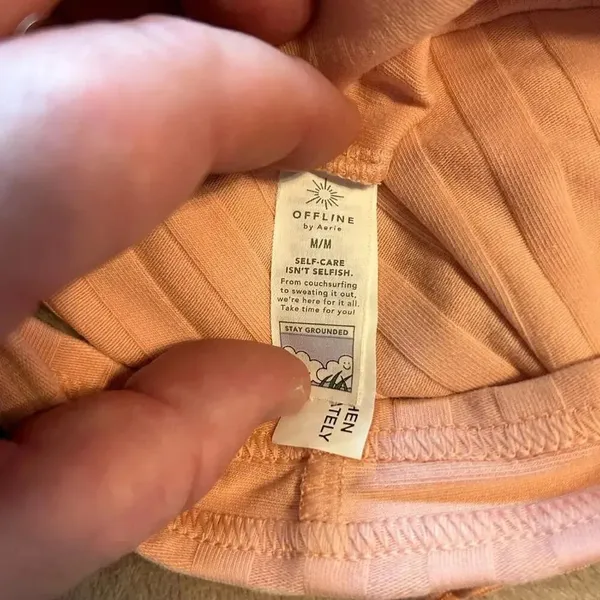 Aerie Offline Cropped Tank Size Medium Ribbed Top Stretchy - Image 5