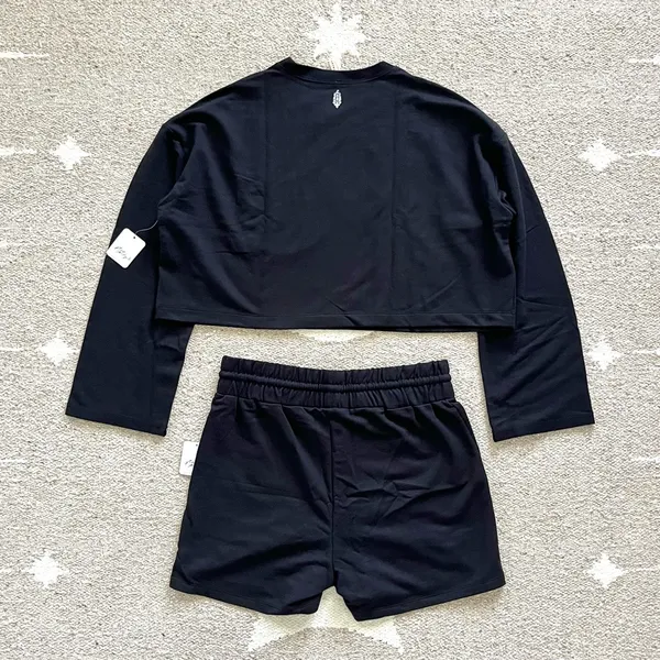 FP Movement Sunny Set Pullover Sweatshirt & Shorts in Black Small - Image 6