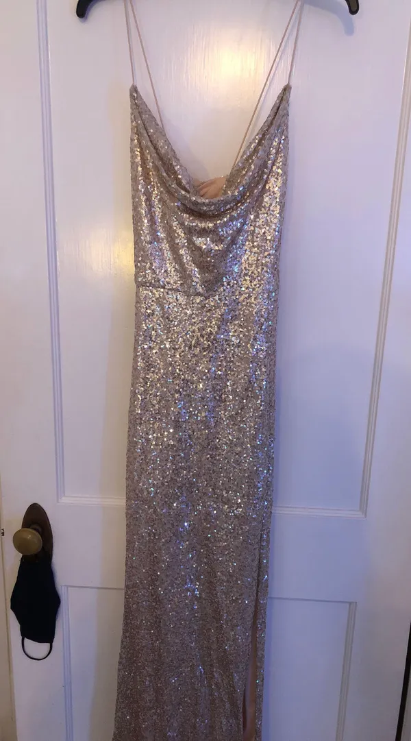 Windsor Rose Gold Sequin Prom Dress - Image 2