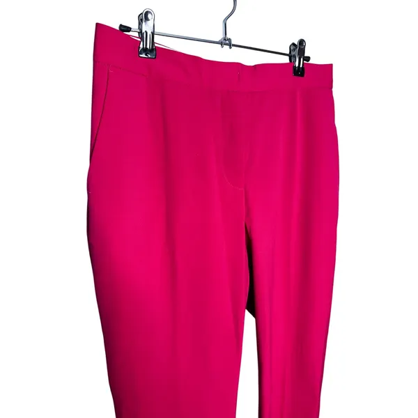Zara‎ Hot Pink Trouser Size 10 Straight Crop Dress Pant - Image 3
