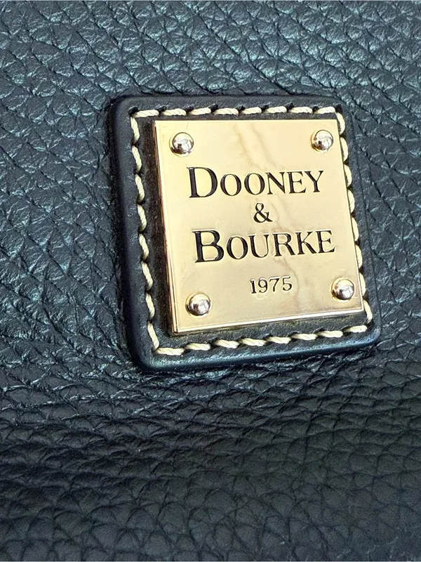 Dooney & Bourke Black Pebbled Leather Crossbody Shoulder Bag Convertible Strap - Image 13