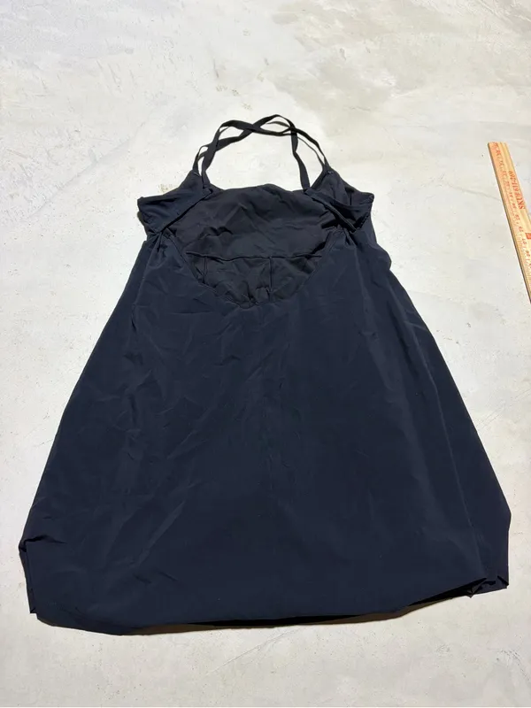 Aerie offline Black Spaghetti Strap tennis Dress built in shorts large - Image 10