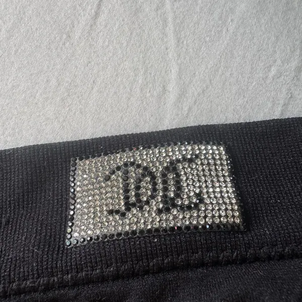 Juicy Couture Black Bedazzled Rhinestone y2k grunge bralette Medium - Image 2