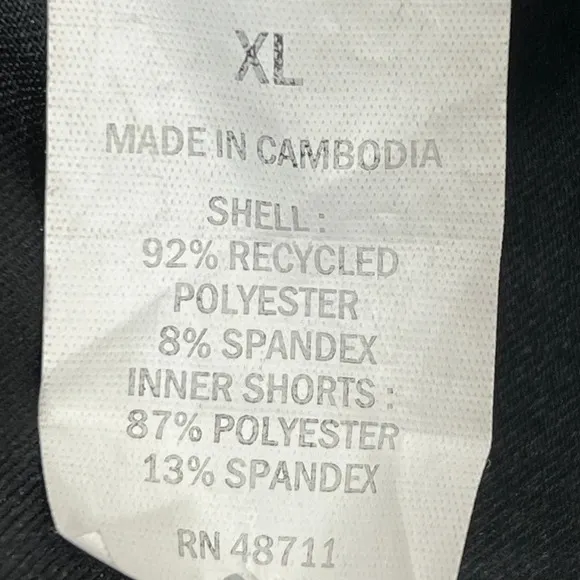Lined Pull-on Running Shorts XL Black Pockets Wide Elastic Waist Activewear‎ - Image 4