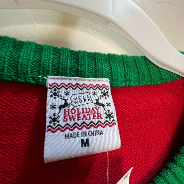 Well Worn Red and Green Christmas Sweater‎ - Image 3