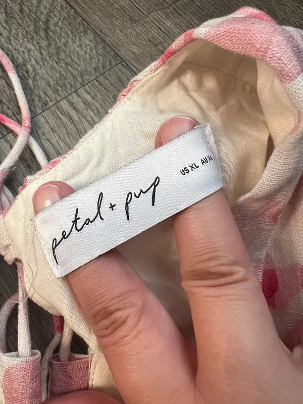 Petal & Pup Clementine Mini Dress - Cream Floral size XL - Image 14
