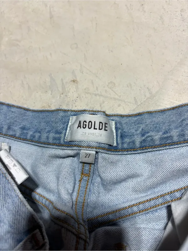 Agolde 90sLight Wash Straight Leg Jeans NEEDS REPAIR 27 - Image 7