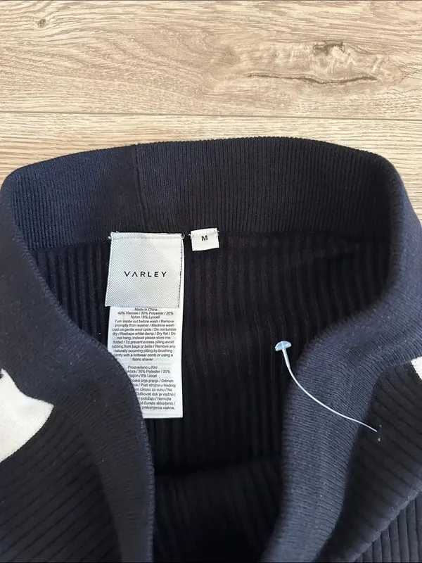 Varley Aiden Rib Knit Leggings, Black, size Medium, NWOT Display - Image 10