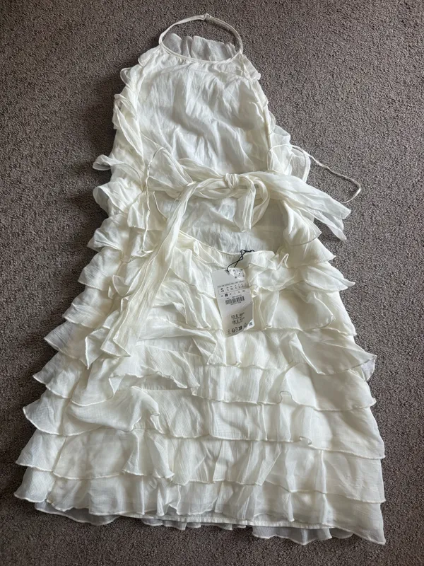 ZARA White Mini Dress - Image 5