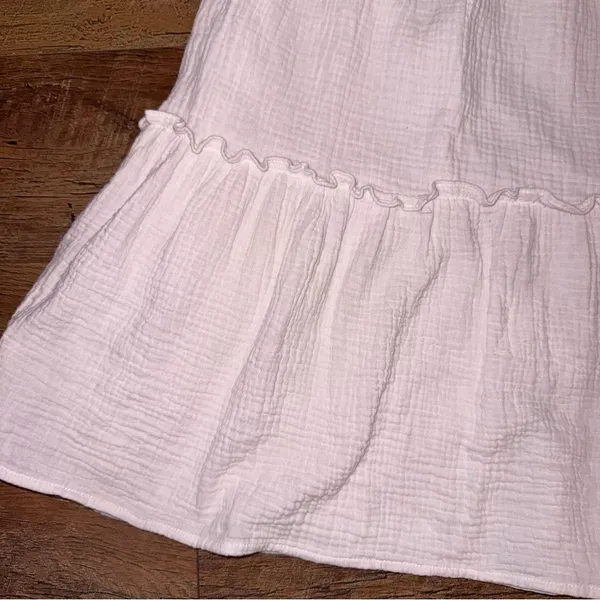 Tuckernuck Pomander Place Morgan Lightweight Gauze Ruffle Neckline Bow Dress - Image 11