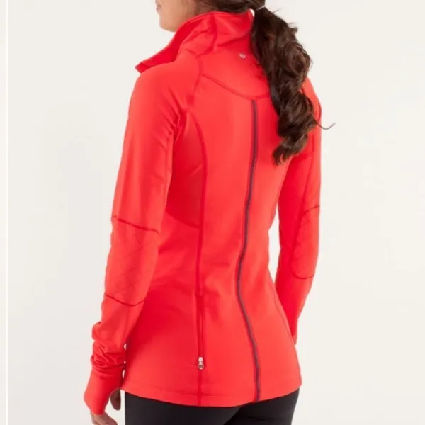 Lululemon Run Toasty Tech Pullover Love Red Size 6 1/4 Zip Running Jacket Shirt - Image 2