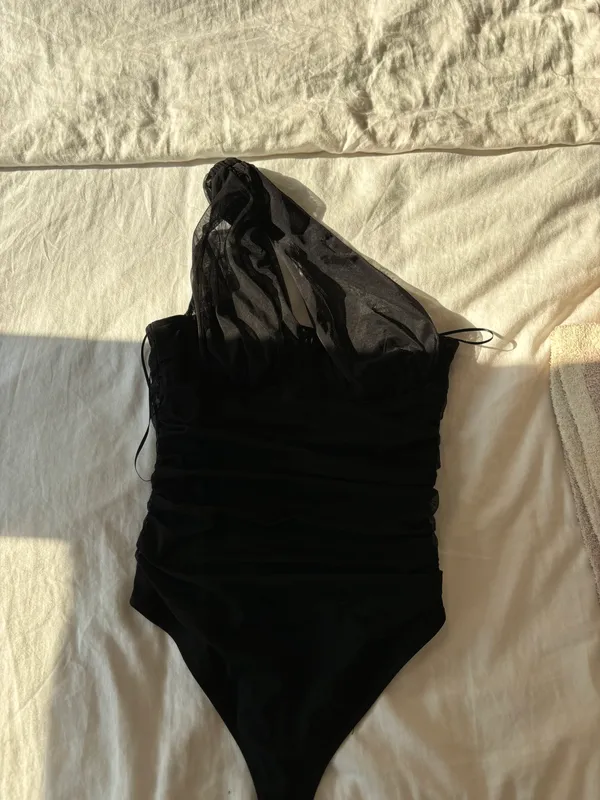 Black Cut Out Bodysuit  - Image 2