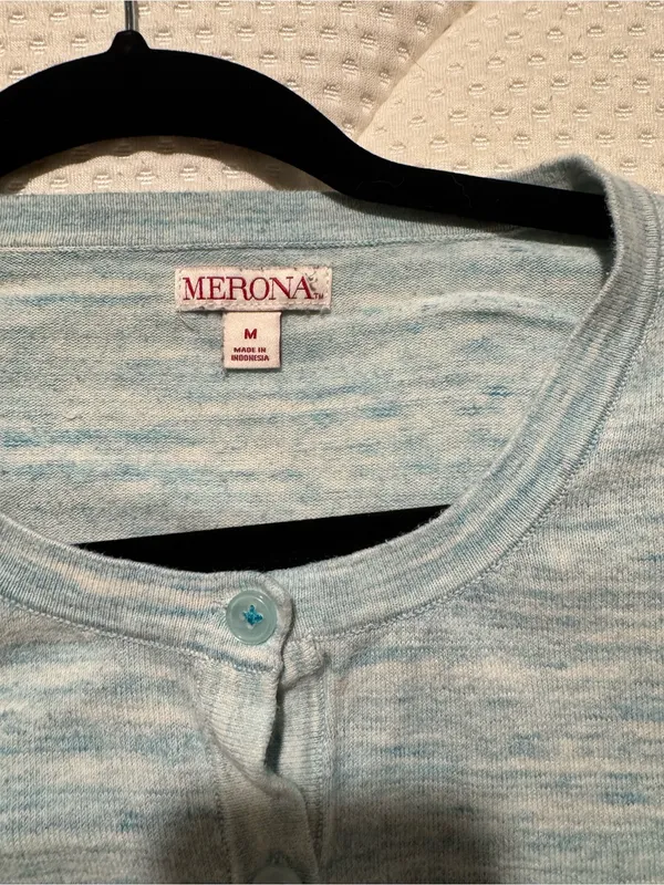 Merona Light Blue' Button-Up Cardigan Sweater - Image 7