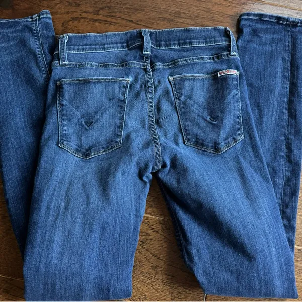 HUDSON Colette Skinny Jeans Womens Size 26 Mid Rise Stretch Dark Washed Denim - Image 2
