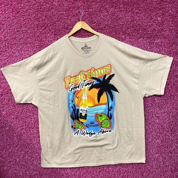 Corona Extra Beer Promo Fresh Limes T-Shirt 4XL - Image 3