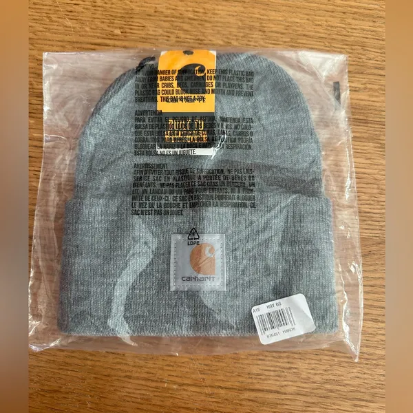 Carhartt NWT Knit Cuffed Beanie - Heather Gray A18 - Image 8