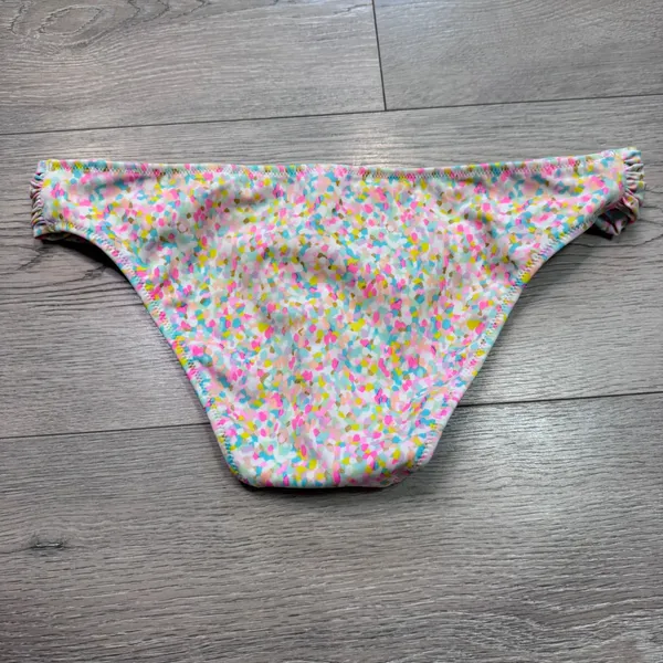 Victoria's Secret Multicolor Confetti Ruched‎ Bikini Bottom Gold Foil Small S - Image 2