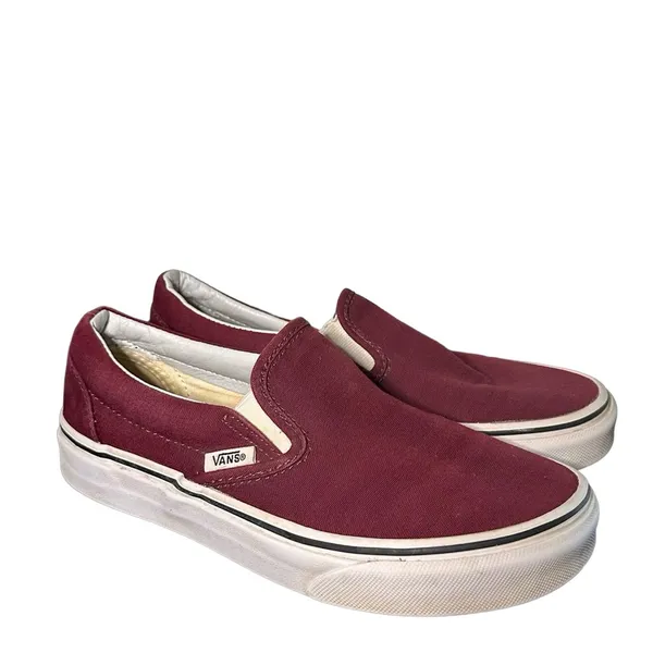 Red Vans slip ons / Maroon Vans slip ons - Image 2