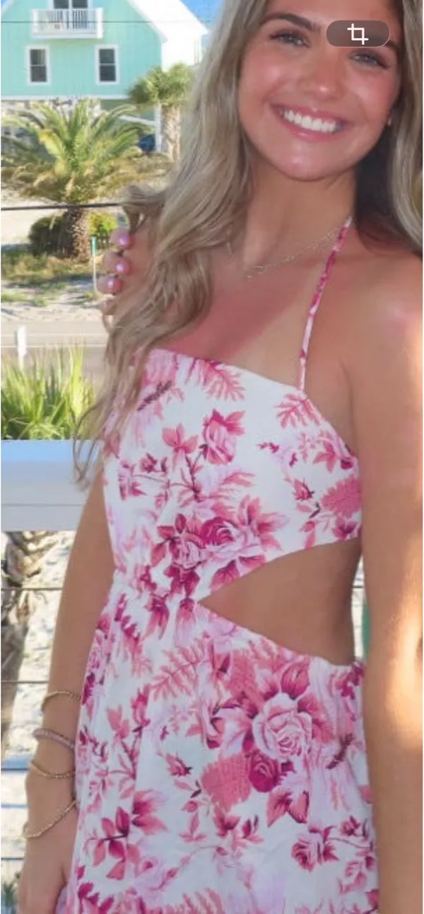 Hello Molly Floral Dress Pink Maxi - Image 2