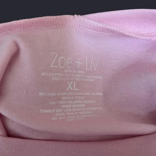 Zoe + Liv Pink Graphic Tee - Image 4
