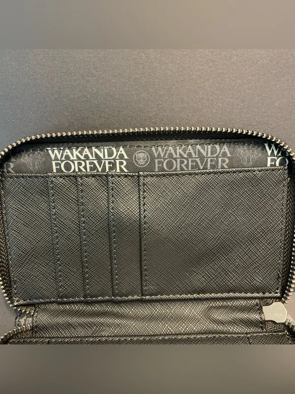 Loungefly Disney Marvel Black Panther "Wakanda Forever" Zip Wallet NEW - Image 4