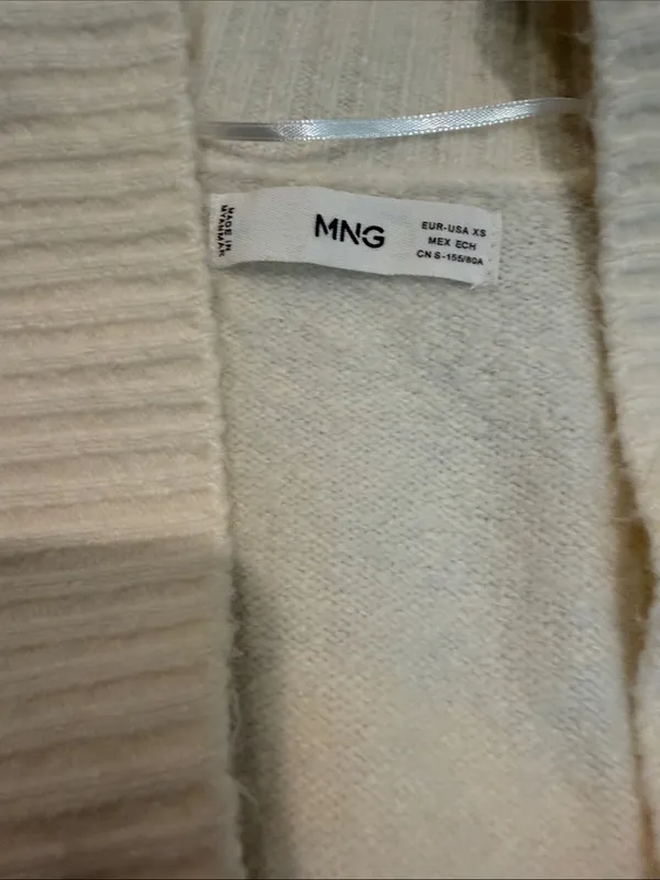 MNG oversized cream cardigan Size XS - Image 5