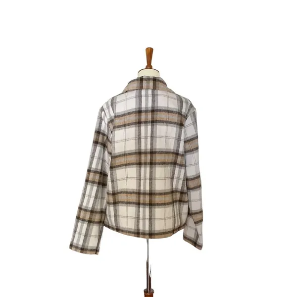 Melloday Plaid Flannel Shirt Jacket‎ Size Large - Image 7