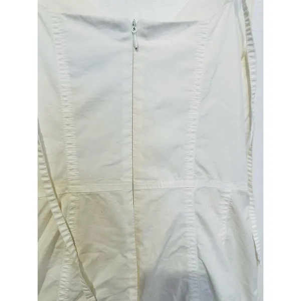 DUNST Women's White Flattering V-Neckline Skirt Flowy A-Line Maxi Dress Size XS - Image 11