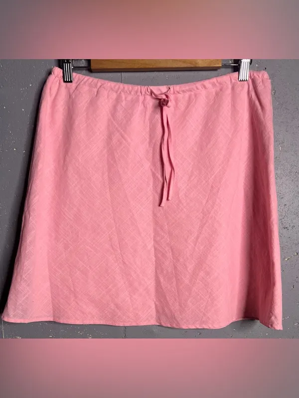 Petal & Pup Cotton Urawstring Mint Skirt in Pink. Size XL - Image 4