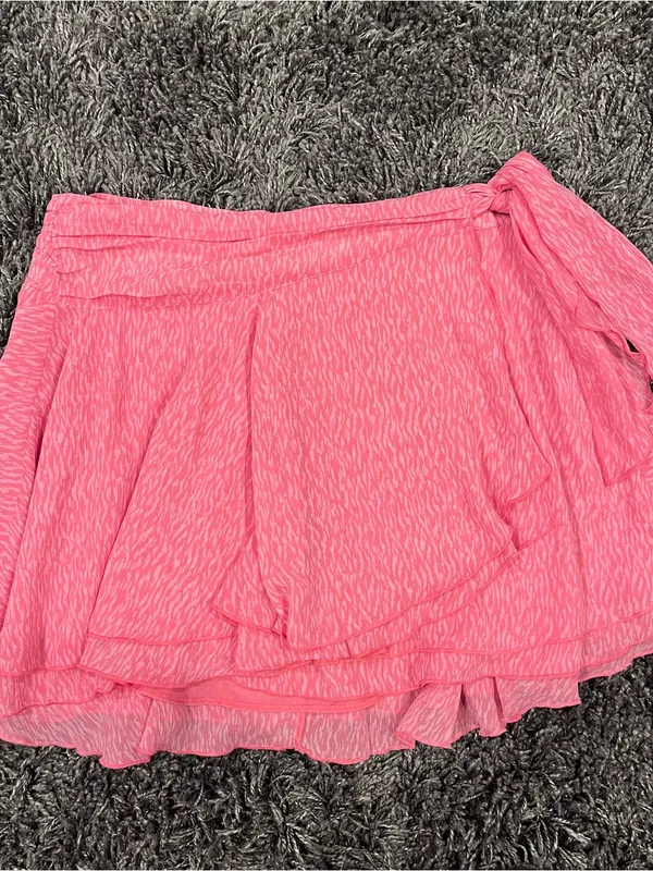 🌸Aerie Pink Chiffon Wrap Mini Skirt Size Xl🌸 - Image 2