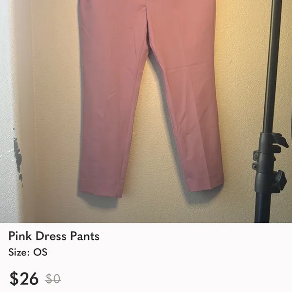 Zara Soft Pink Cropped Women's Pants - Image 3