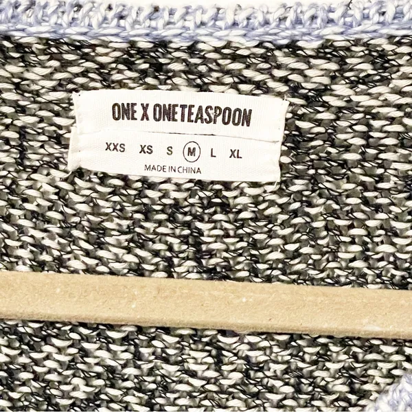 One x One Teaspoon Medium Blue Snow Drift Long Sleeve Sweater‎ Dress - Image 5
