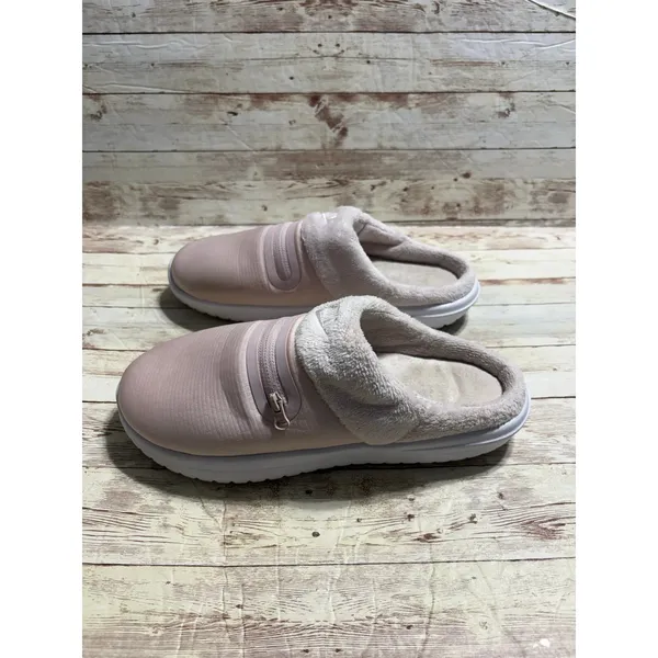 Nike Burrow Slippers Women's Size 8 Pink White Shoes Plush Comfy Slip-on - Image 3