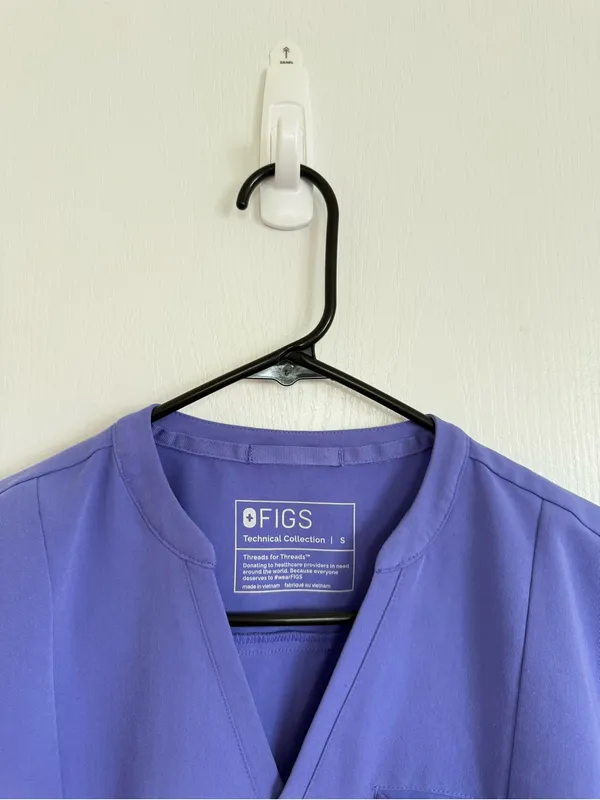 Figs One Pocket V neck Scrub Top - Image 5