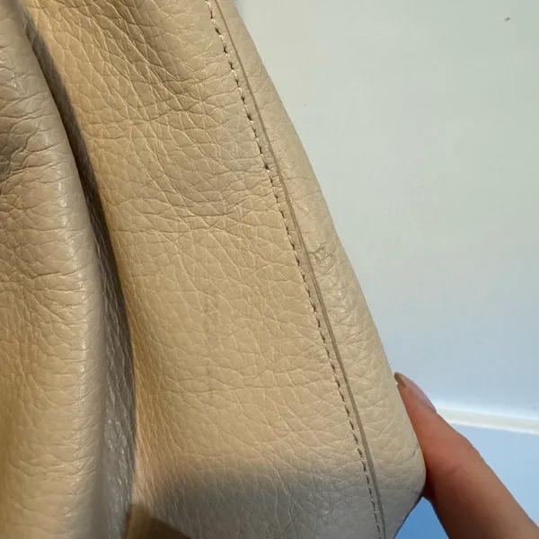 J. Crew Pink Leather Bucket Bag Tassel Enclosure crossbody - Image 3