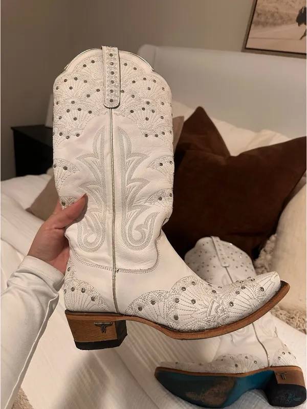 White Lane Cowboy Boots Size 8 - Image 5
