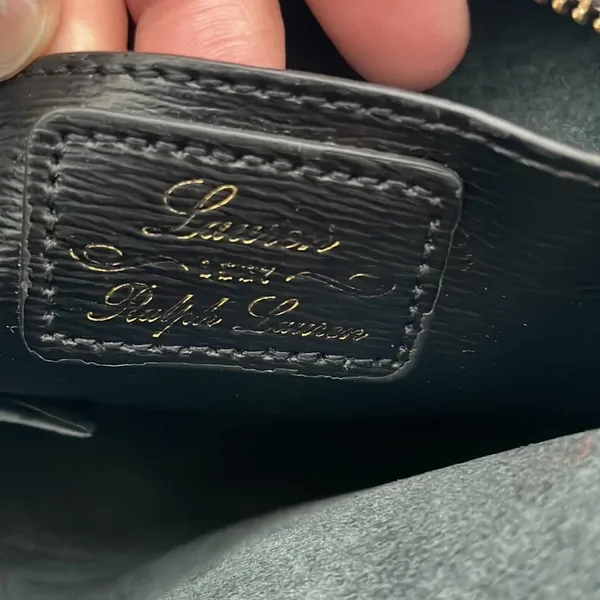 Black Leather Ralph Lauren Crossbody - Image 5