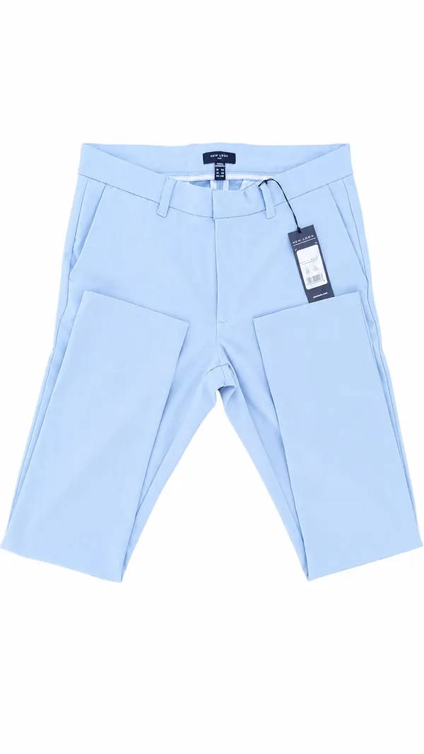 New Look Men’s Light Blue Super Skinny Suit Trousers 32S - Image 5