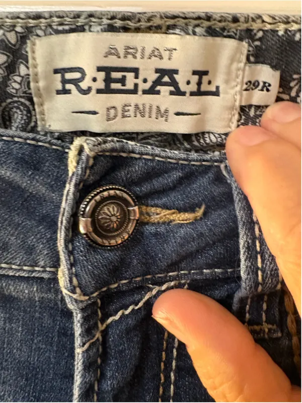 Ariat R.E.A.L. 1257 Women’s 29R Bootcut Jeans Festival Blue Western Stretch‎ - Image 6