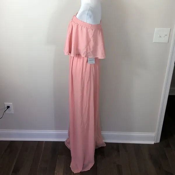Show Me Your Mumu Hacienda Maxi Dress Rosebud Chiffon Convertible Pink Size S - Image 9